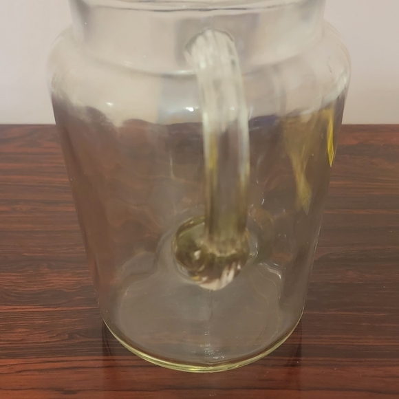 Pitcher Clear Optic Swirl with Ice Lip 9" Tall - Picture 2 of 6